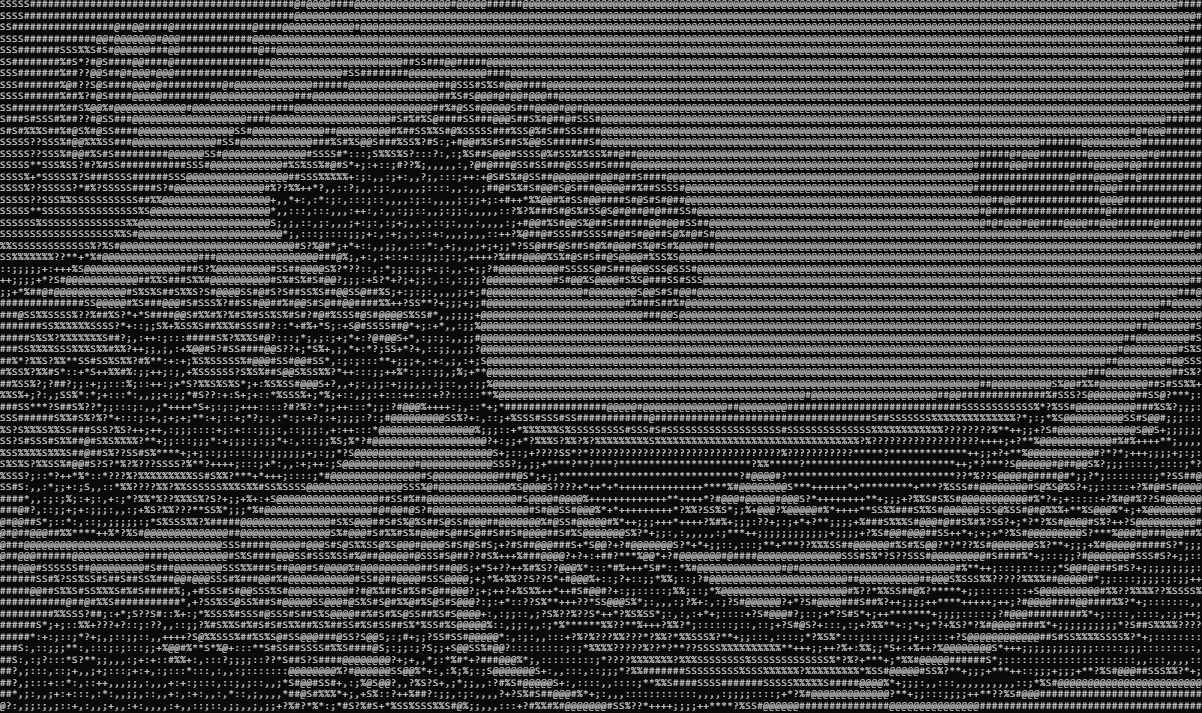 La Grande Vague convertie en ASCII art