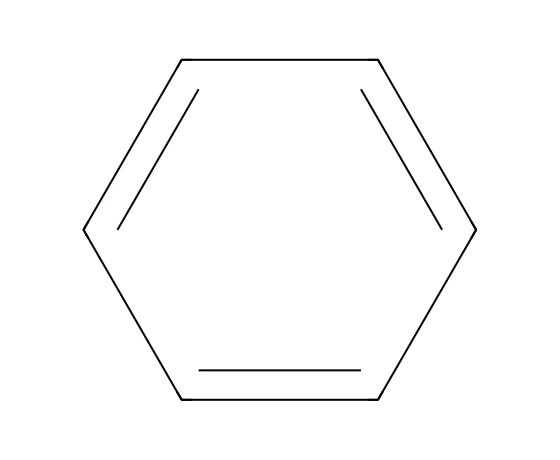 Benzène : 6 électrons π délocalisés, aromatique