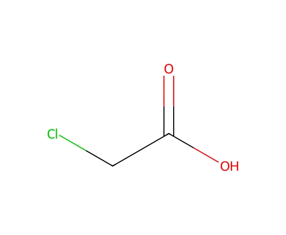 Acide chloracétique : le Cl (−I) stabilise le carboxylate