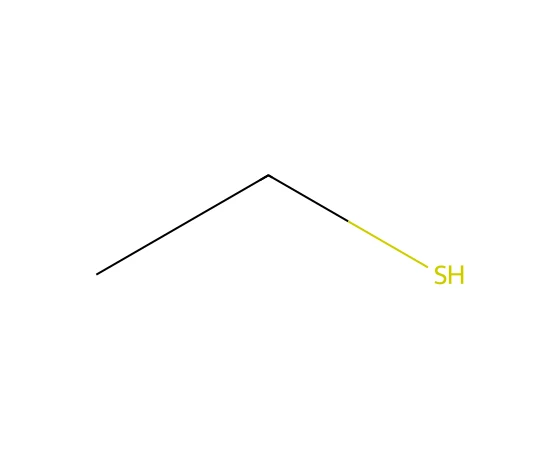 Éthanethiol (forme réduite, R–SH)